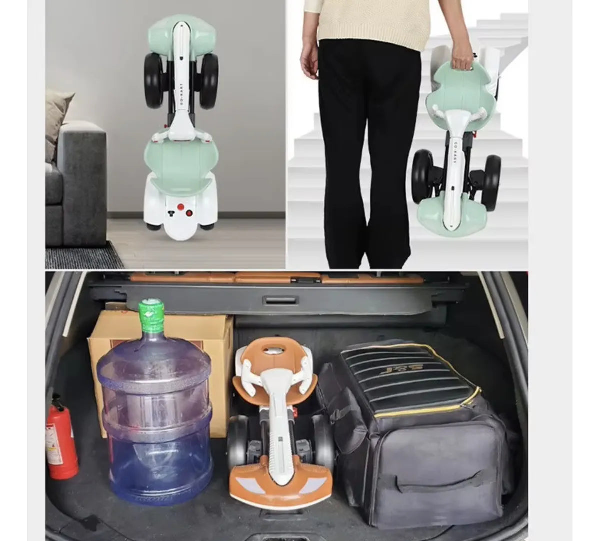 🏎️⚡ Carrito Eléctrico Plegable Go Kart – ¡Velocidad Portátil para Niños!