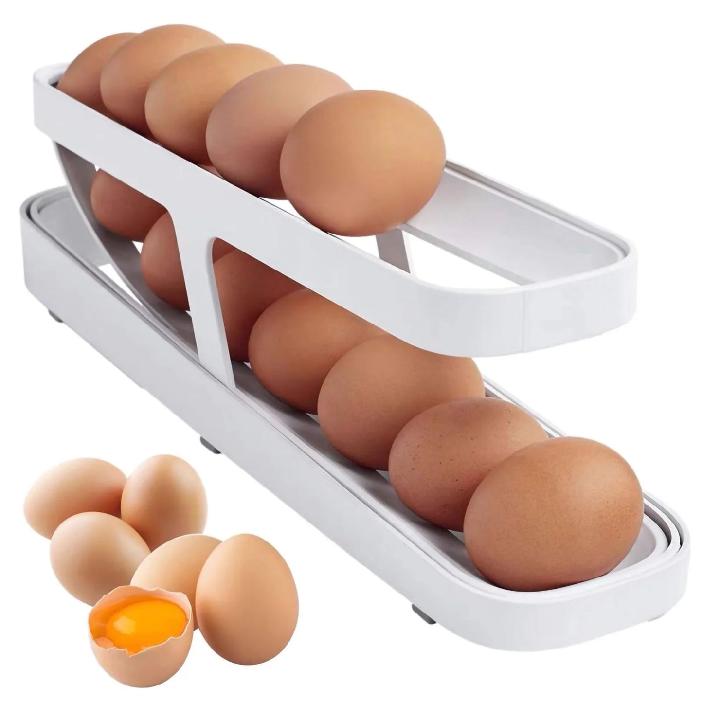 🥚🏠 Dispensador Automático de Huevos – Organizador Deslizante