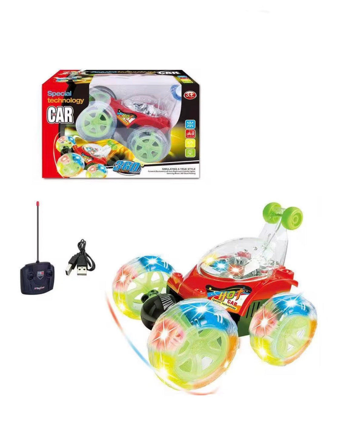 🚗 Stunt Car Remoto 360° – Carro Acrobático