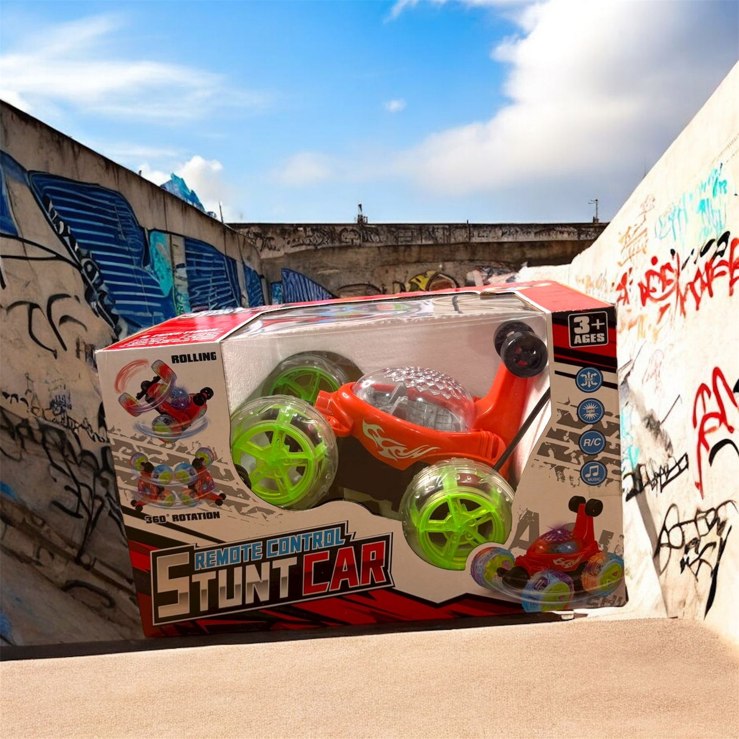 🚗 Stunt Car Remoto 360° – Carro Acrobático