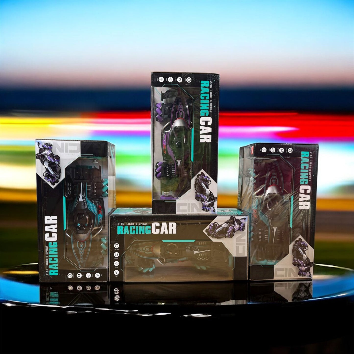 🚗💨 Racing Car RC con Humo Real + Luces LED