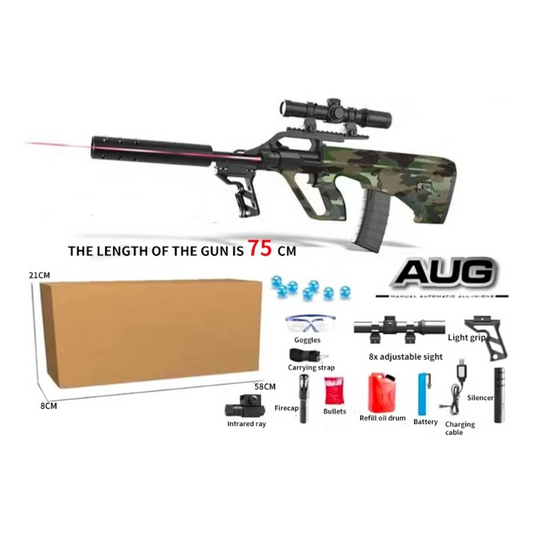🔫⚡ Rifle Eléctrico Hidrogel AUG – Precisión Militar, Potencia y Diversión Extrema 🎯🔥