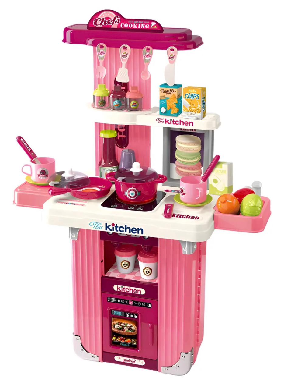 👩‍🍳🎀 Maleta de Cocinera Infantil con Ruedas | Set de Cocina + Accesorios + Sonido