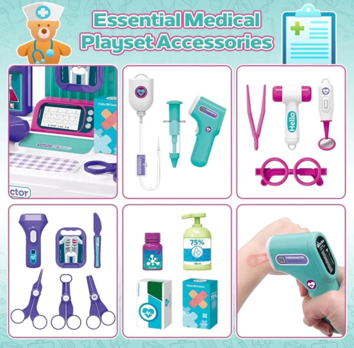 🩺👨‍⚕️ Kit de Doctor Infantil Profesional | Maletín + Sonidos + Accesorios