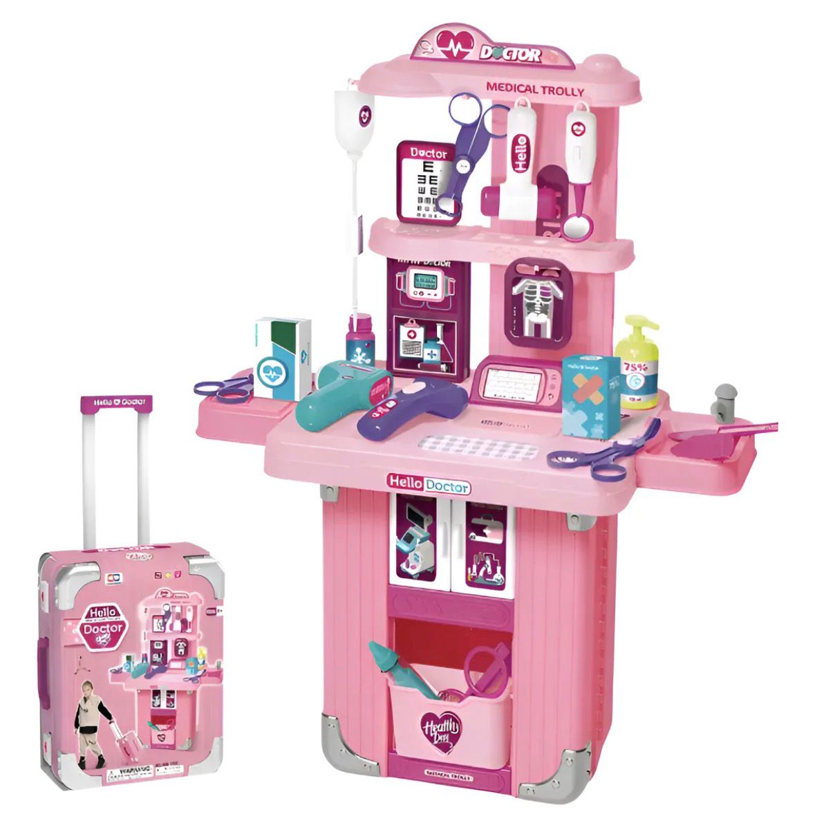 🩺💗 Juego de Doctora Infantil Profesional | Maletín + Sonidos + Accesorios