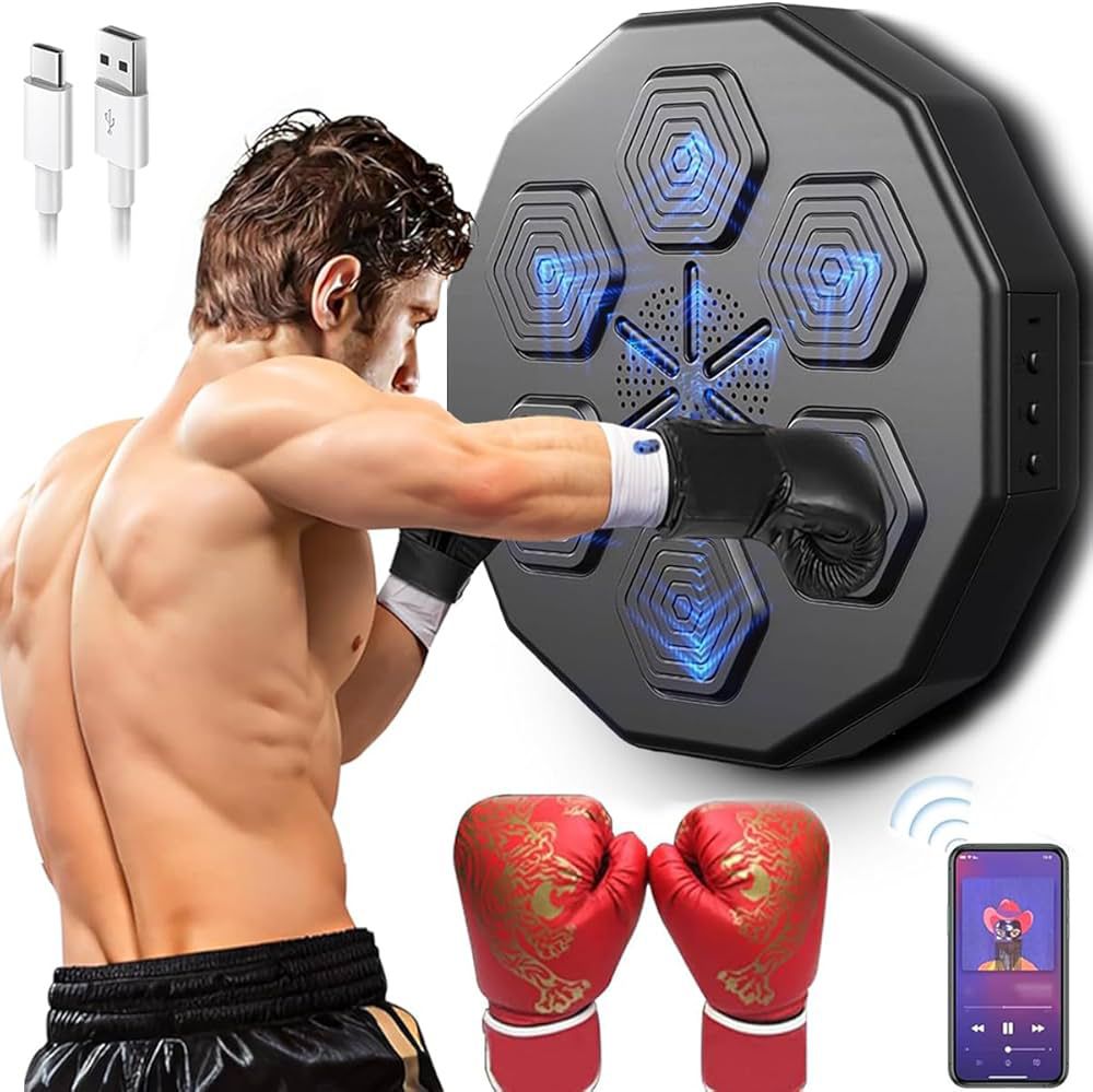 🔥💥 Music Boxing Machine 6 Puños – Entrena, Golpea y Juega con Luces y Ritmo 🎵🥊