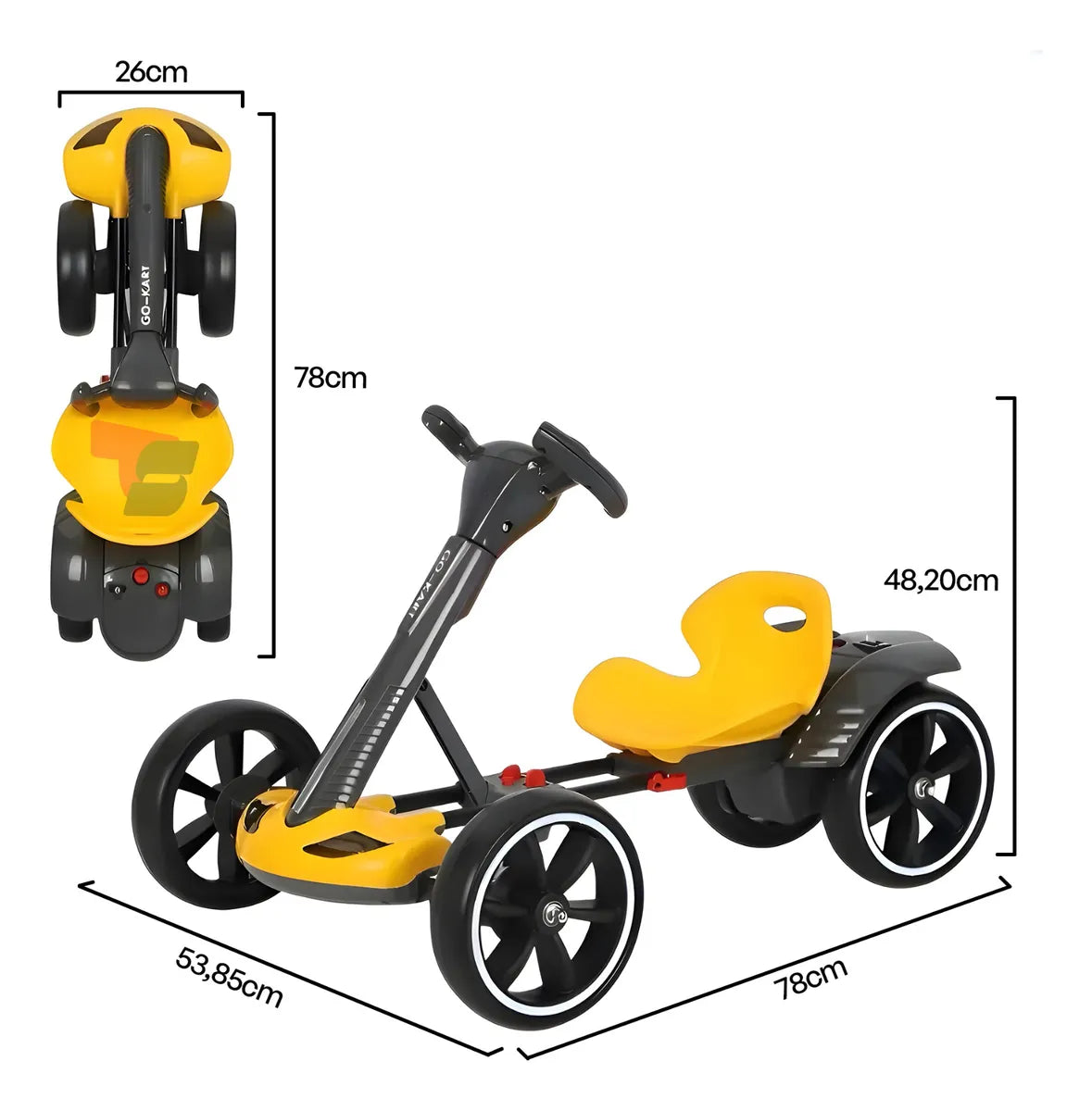 🏎️⚡ Carrito Eléctrico Plegable Go Kart – ¡Velocidad Portátil para Niños!