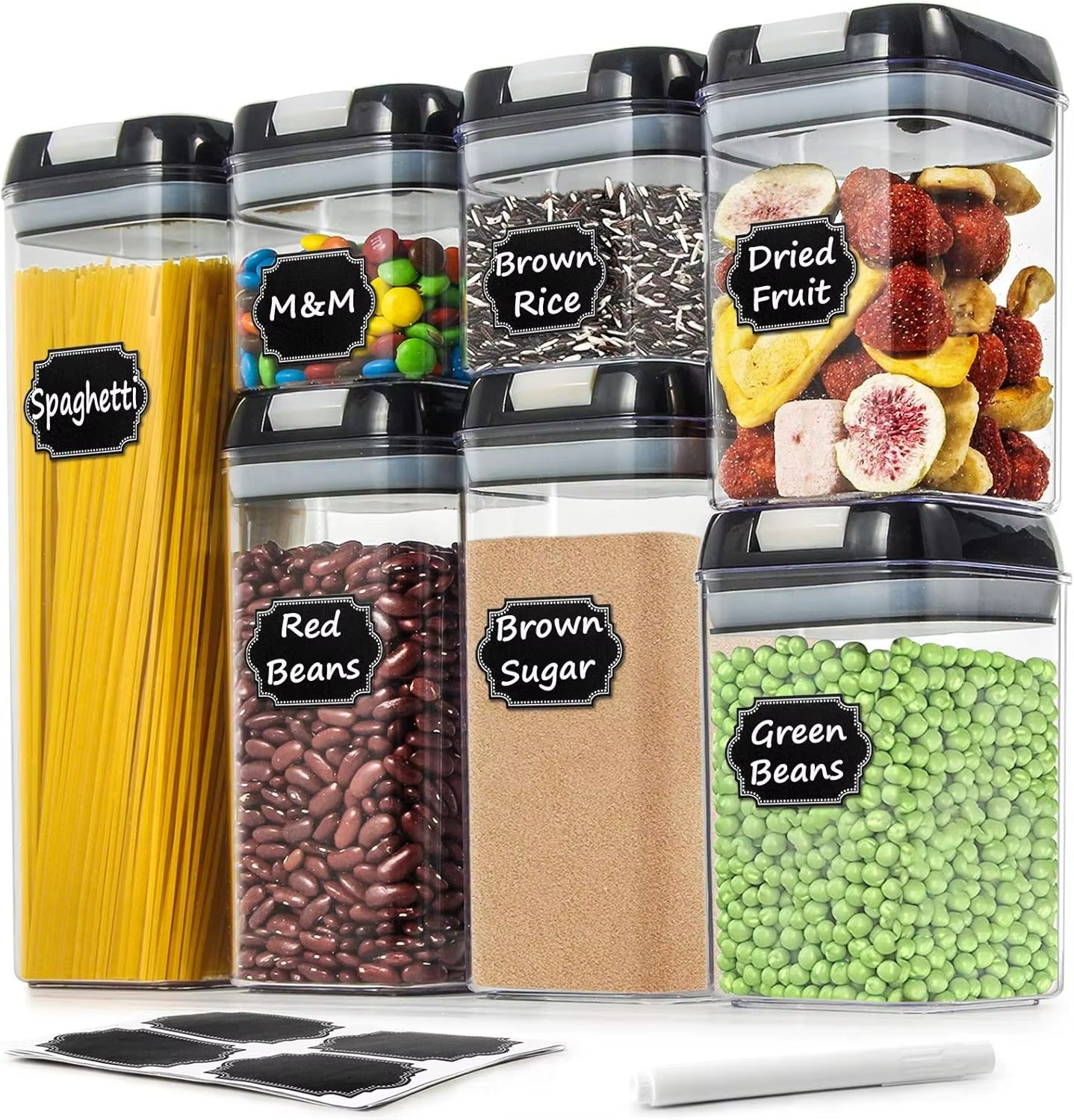 🫙✨ Set de 7 Contenedores Herméticos BPA Free – Organiza tu Cocina Fácil y Seguro